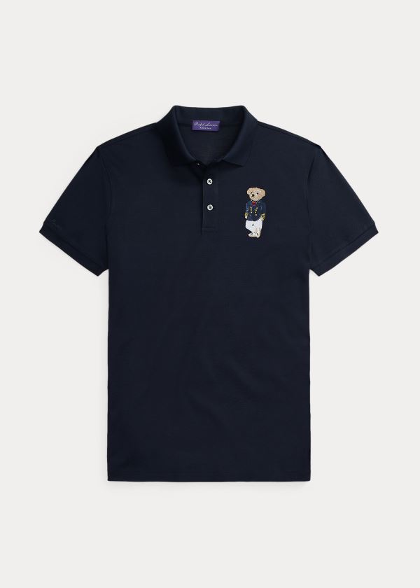 Men's Ralph Lauren Custom Slim Fit Bear Polos | 318926TKQ